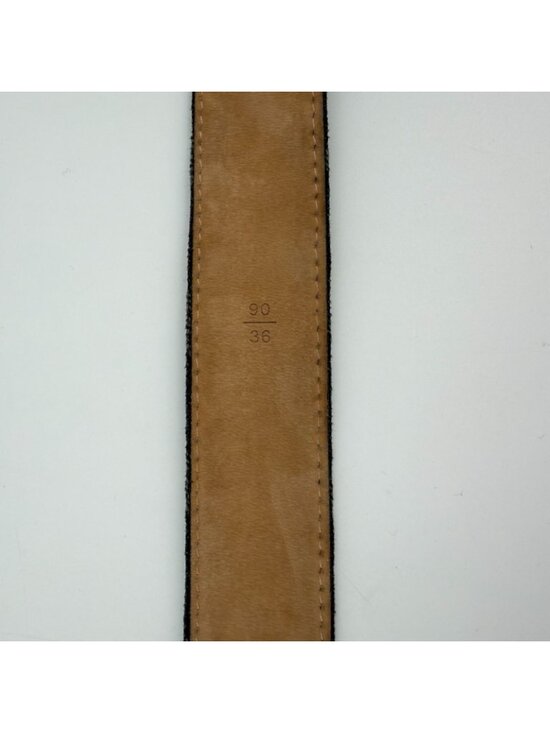 Louis Vuitton Monogram Denim Ceinture Belt Black Leather 90 36 Vintage main image 4